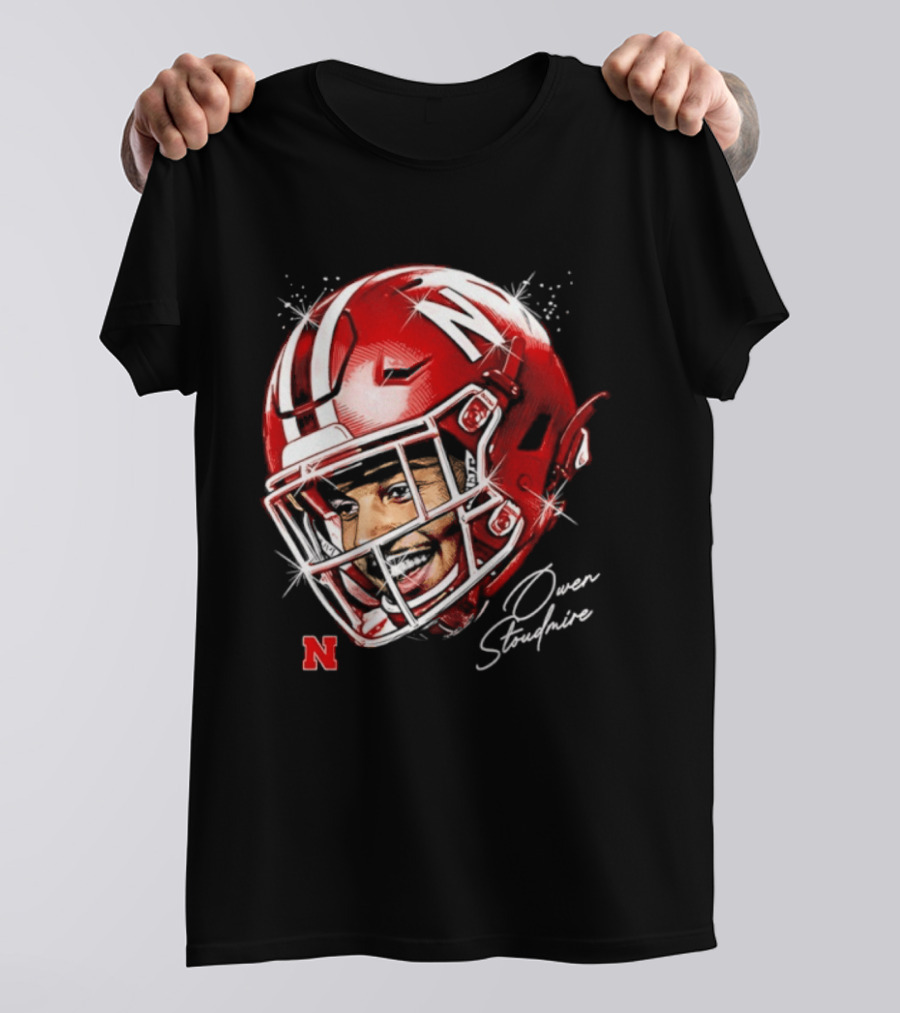 Owen Stoudmire Nebraska Cornhuskers Football Helmet T-Shirt
