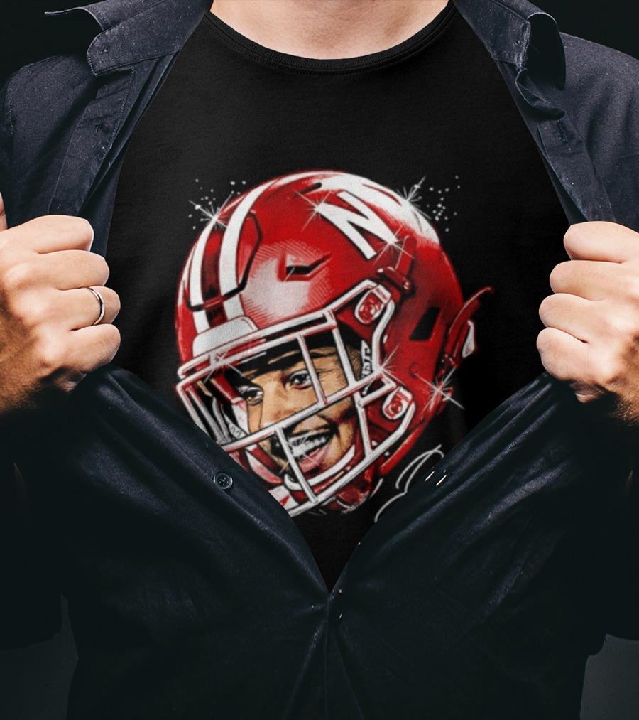 Owen Stoudmire Nebraska Cornhuskers Football Helmet T-Shirt