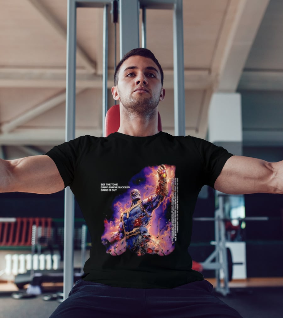Thanos Set The Tone Grind Thrive Succeed Marvel Comics T-Shirt