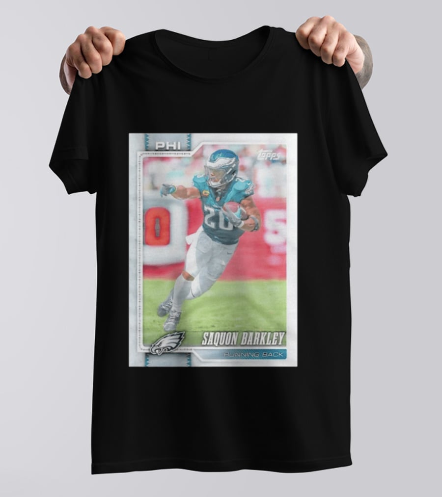 Saquon Barkley Topps Philadelphia Eagles 2026 Running Back Card T-Shirt