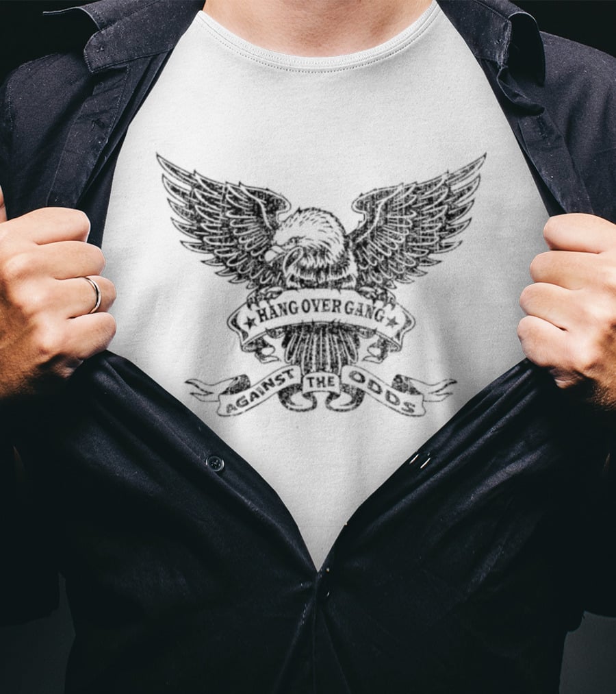 Against The Odds Blood Sweat And More Blood American Eagle Crest T-Shirt