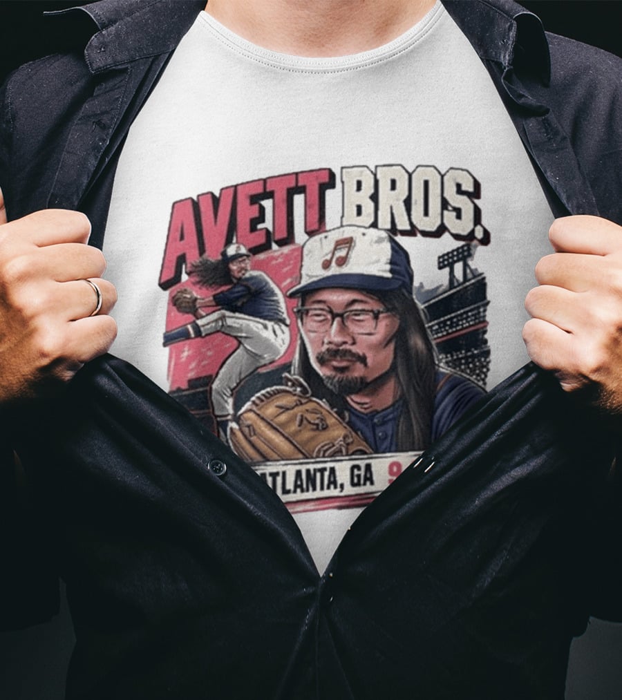 Avett Bros Baseball Themed Atlanta GA Sep 08 2026 Concert T-Shirt