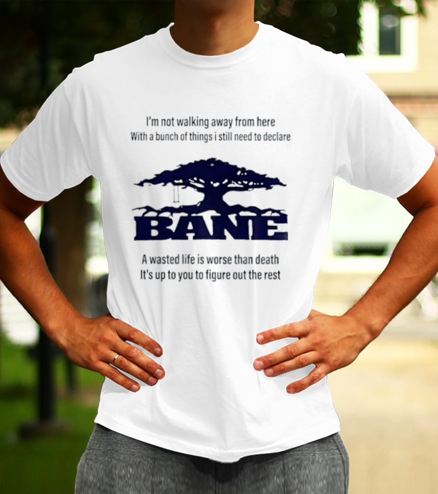 Bane A Wasted Life Is Worse Than Death Figure Out The Rest T-Shirt