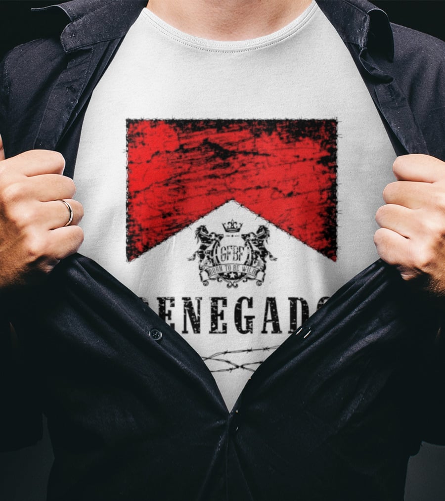 Renegado Born To Be Wild Red Crest Gothic T-Shirt