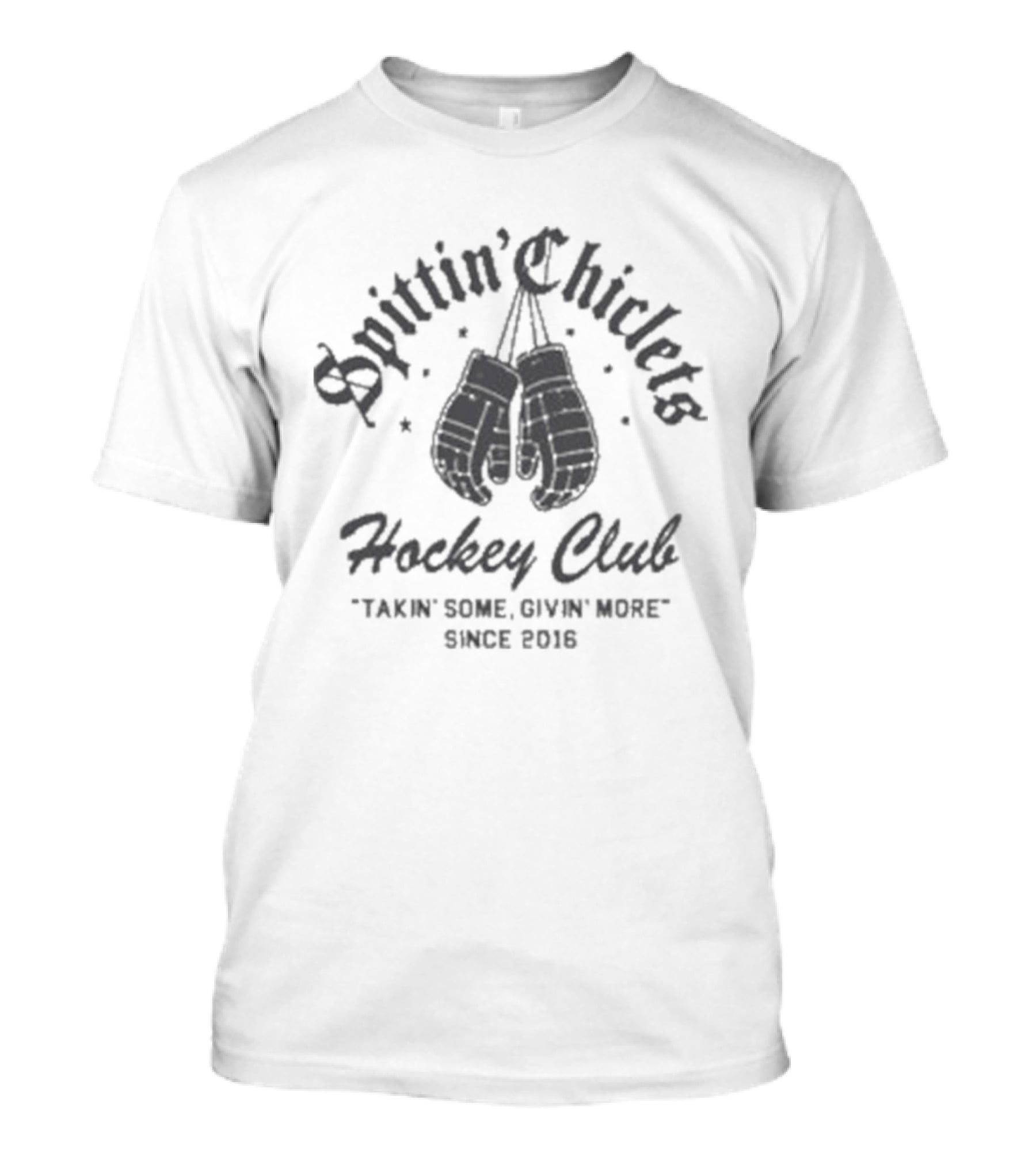 Spittin Chiclets Hockey Club Vintage Gloves Since 1908 T-Shirt