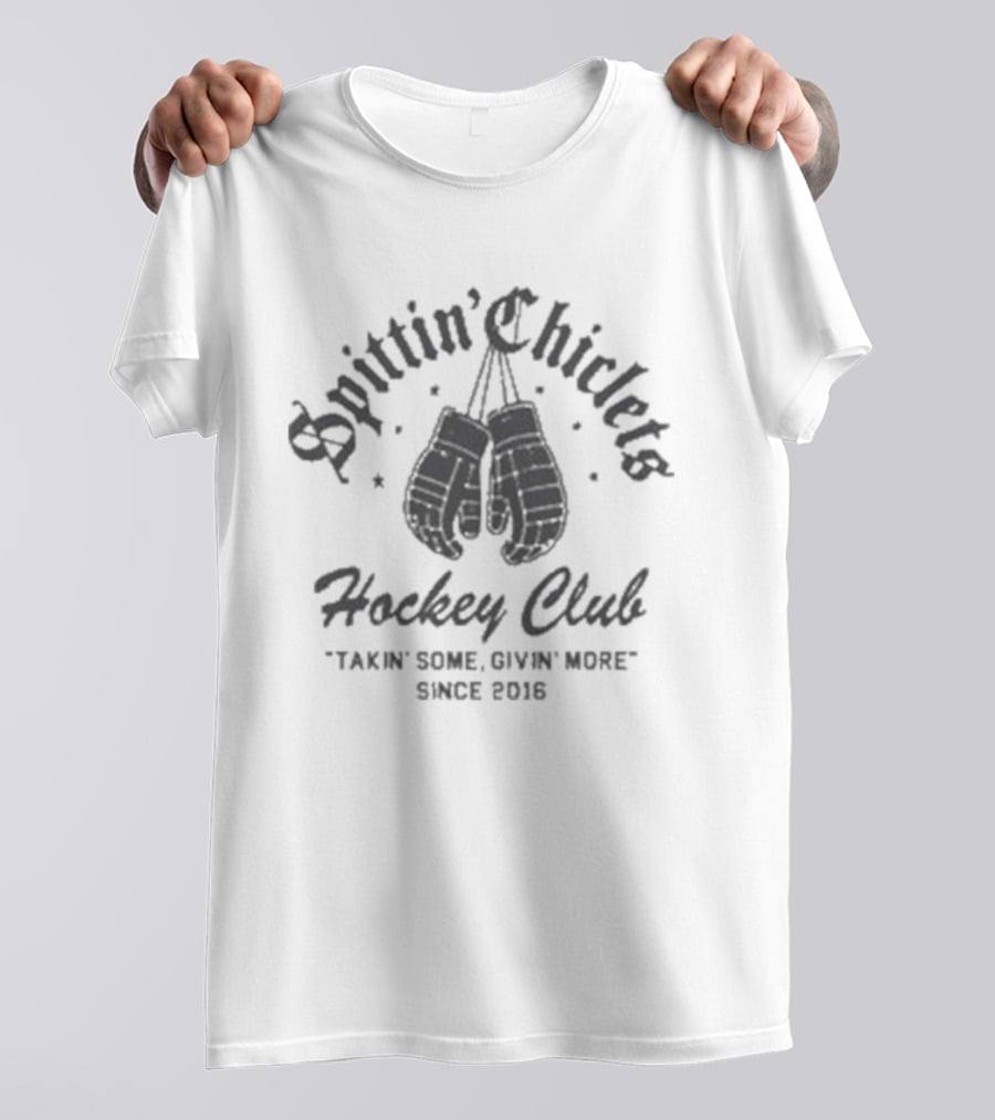 Spittin Chiclets Hockey Club Vintage Gloves Since 1908 T-Shirt