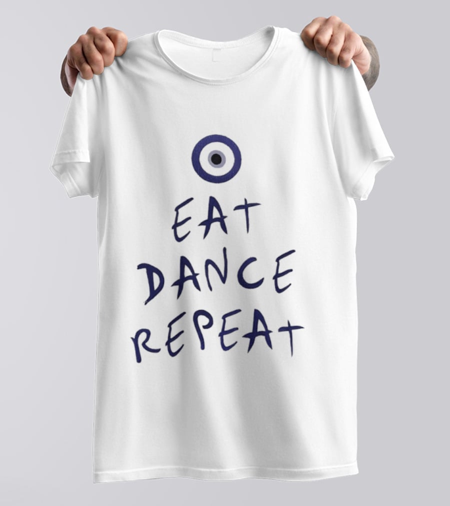 Eat Dance Repeat Evil Eye Protection Motif T-Shirt