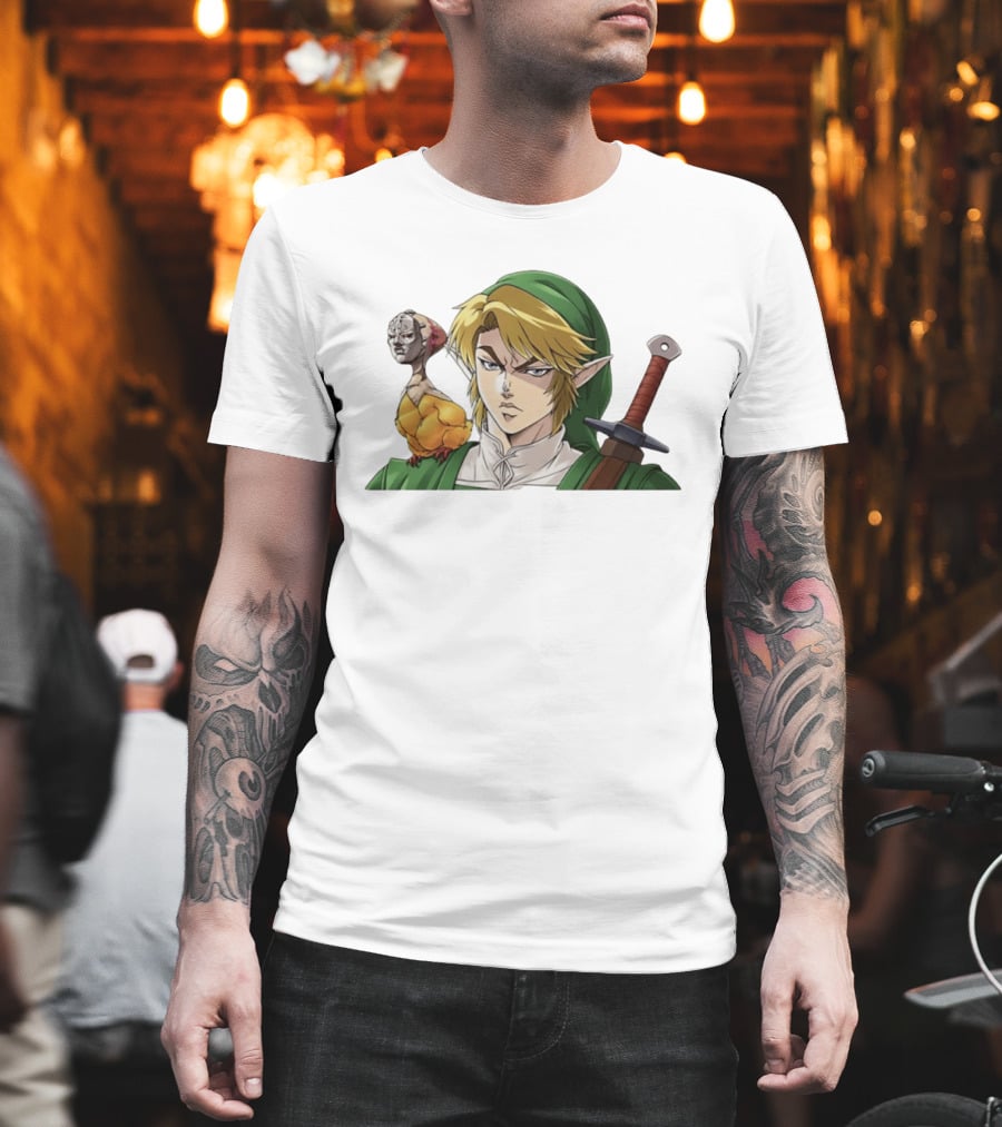 Link Dio Brando Fusion With Cucco JoJo References T-Shirt