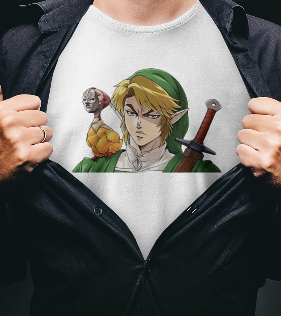Link Dio Brando Fusion With Cucco JoJo References T-Shirt