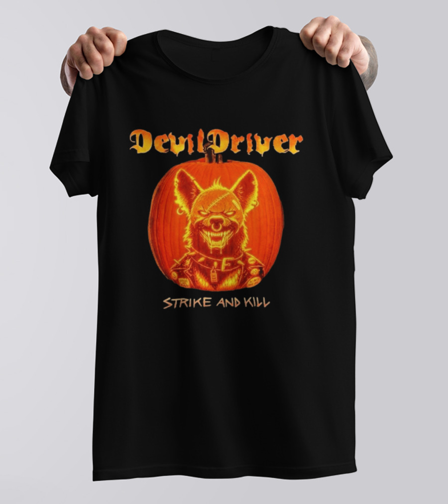 DevilDriver Halloween 2026 Strike And Kill Pumpkin T-Shirt
