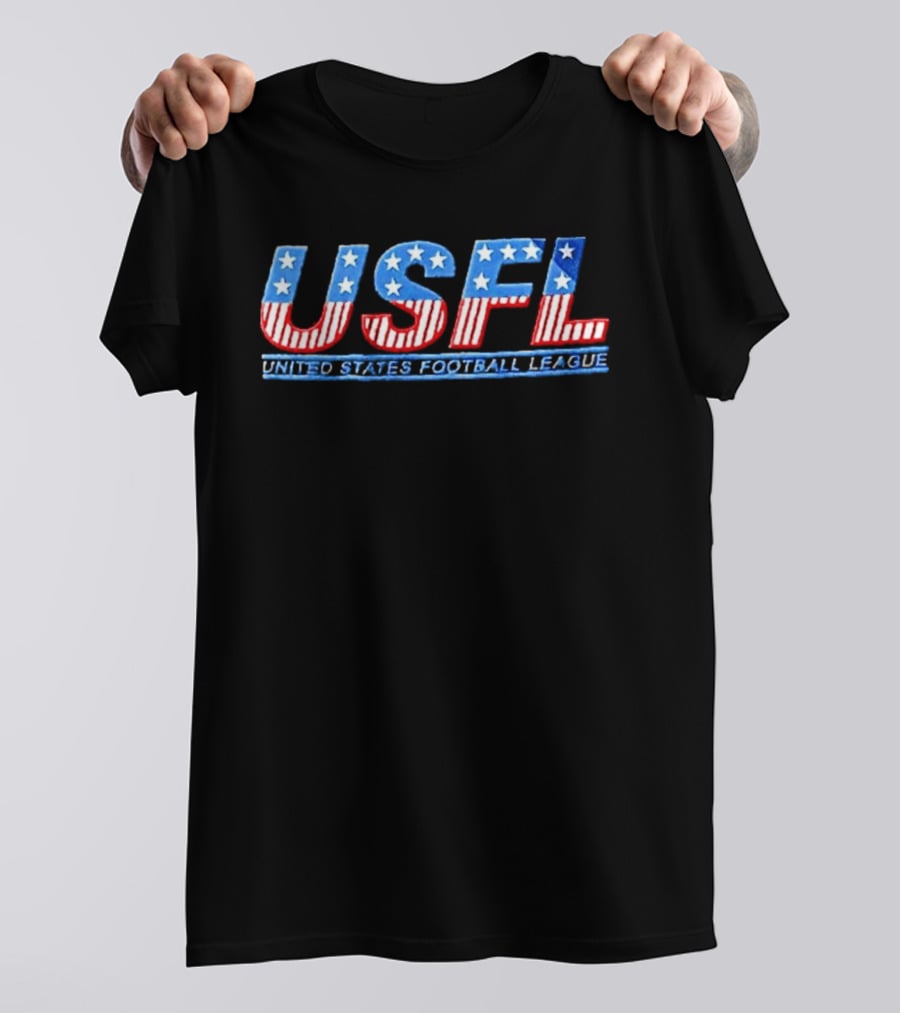 USFL United States Football League Stars And Stripes T-Shirt