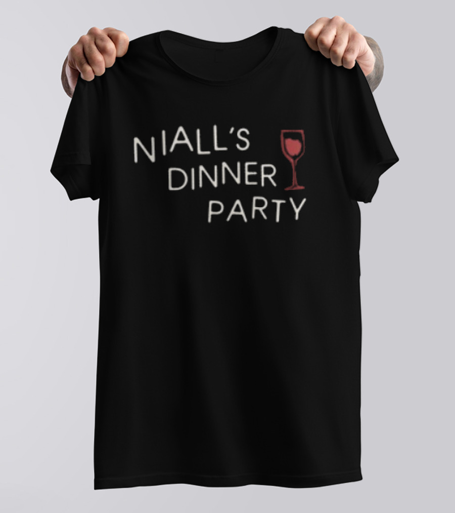 Niall Horan Store Niall's Dinner Party Wine Glass T-Shirt