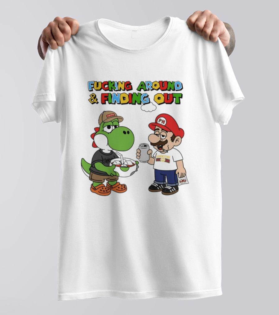 Fucking Around And Finding Out Yoshi And Mario T-Shirt