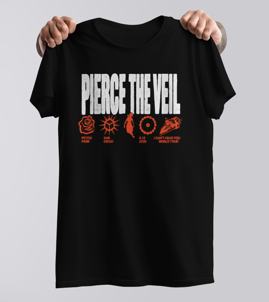 Pierce The Veil San Diego September 12 2026 Symbols Live At Petco Park T-Shirt