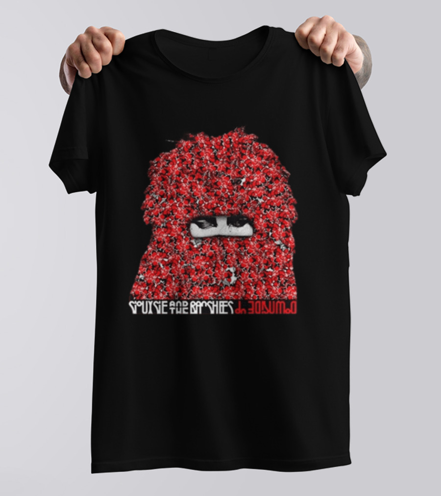Siouxsie And The Banshees I Promise Red Floral Mask Eyes T-Shirt