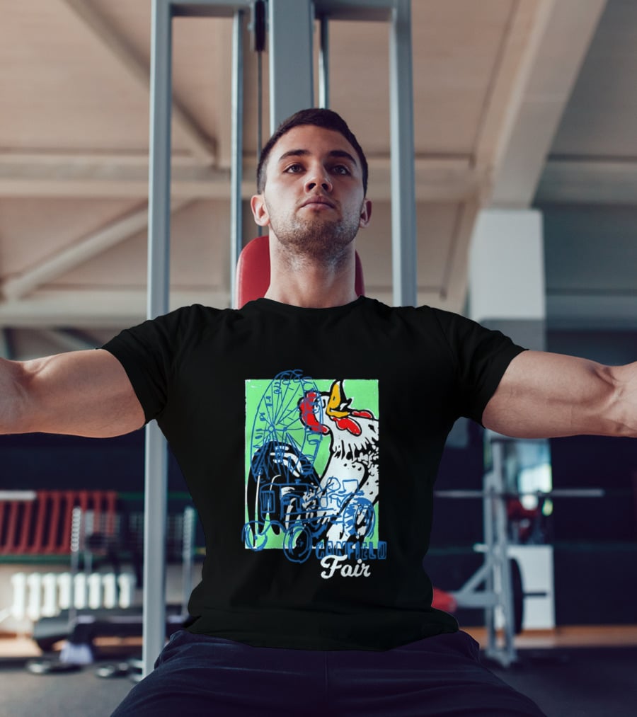 Canfield Fair Rooster Tractor Ferris Wheel Paint T-Shirt