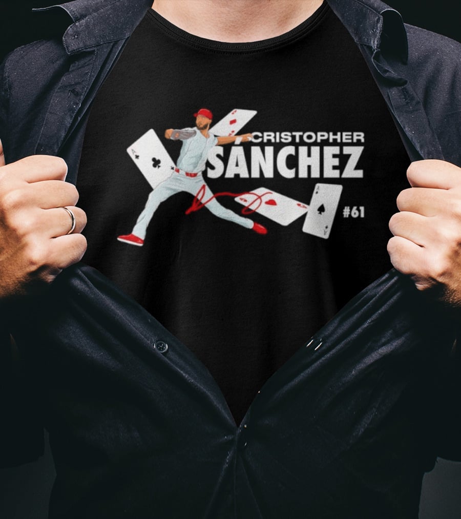 Cristopher Sanchez Philadelphia Phillies MLB Player Ace Card 2026 T-Shirt
