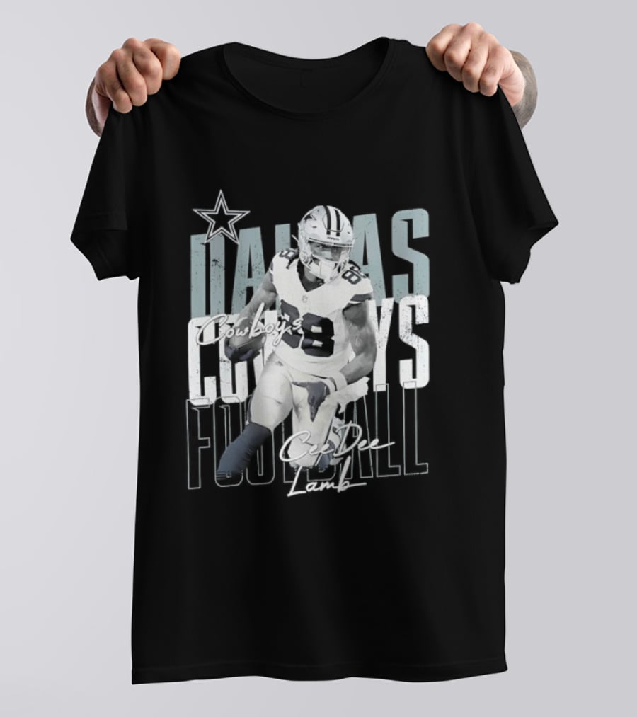 Dallas Cowboys Football CeeDee Lamb Legendary Player Card T-Shirt