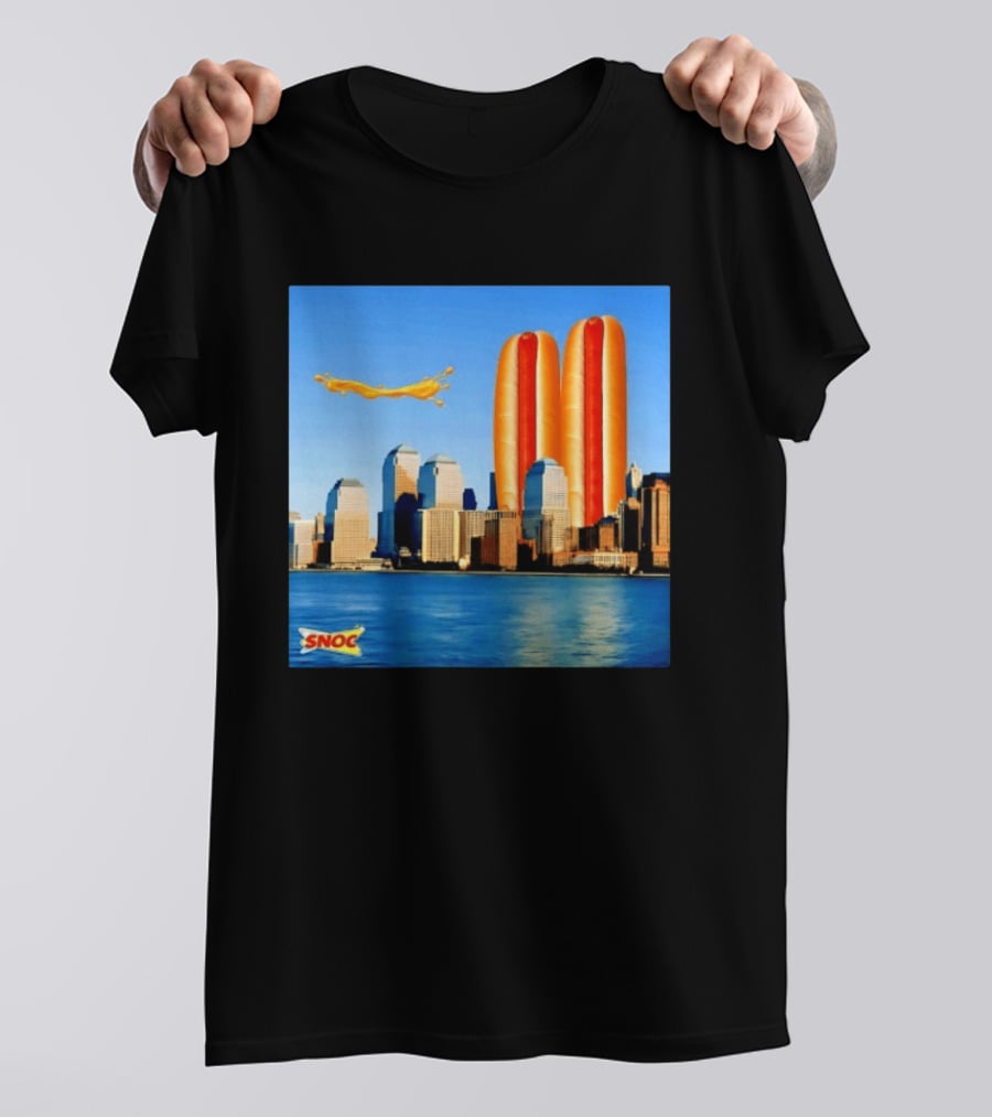 Snoc Hot Dog Twin Towers New York City 911 Event T-Shirt