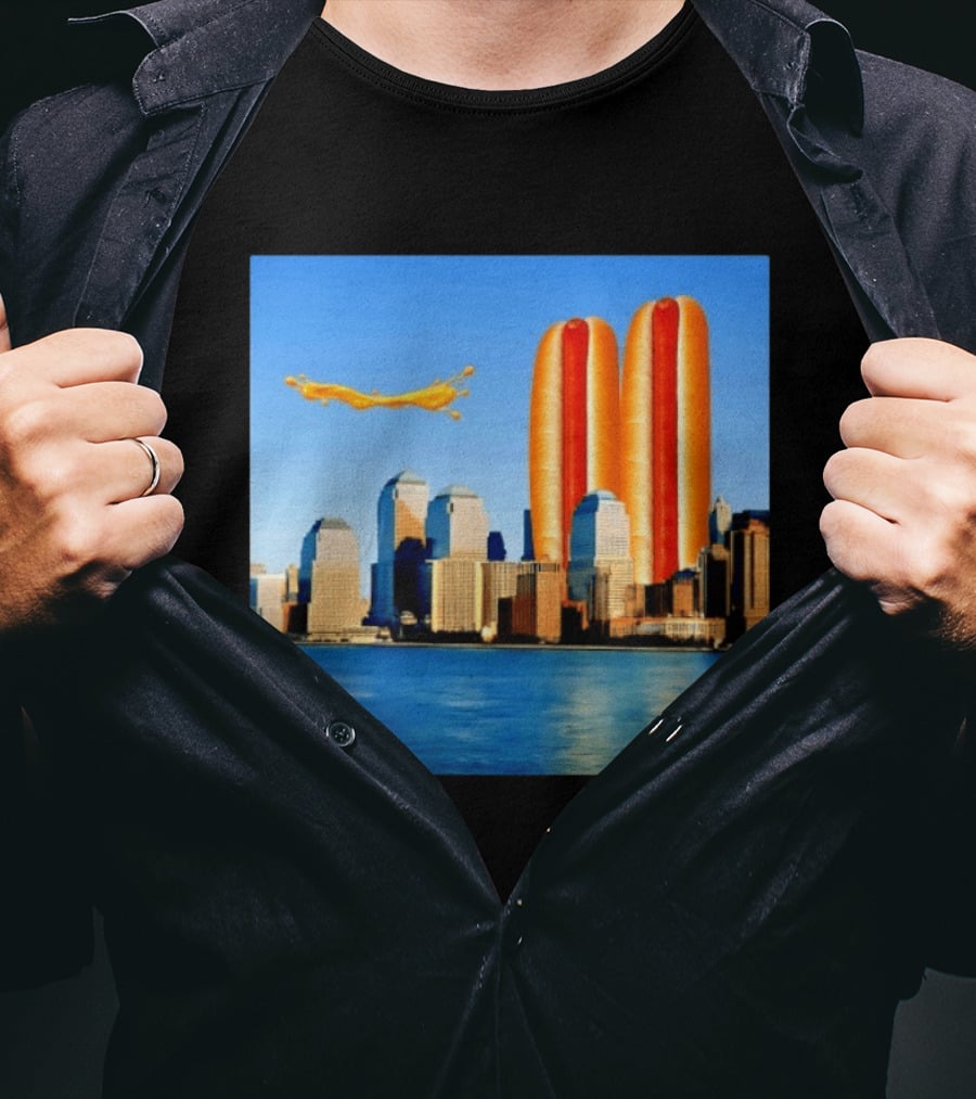 Snoc Hot Dog Twin Towers New York City 911 Event T-Shirt
