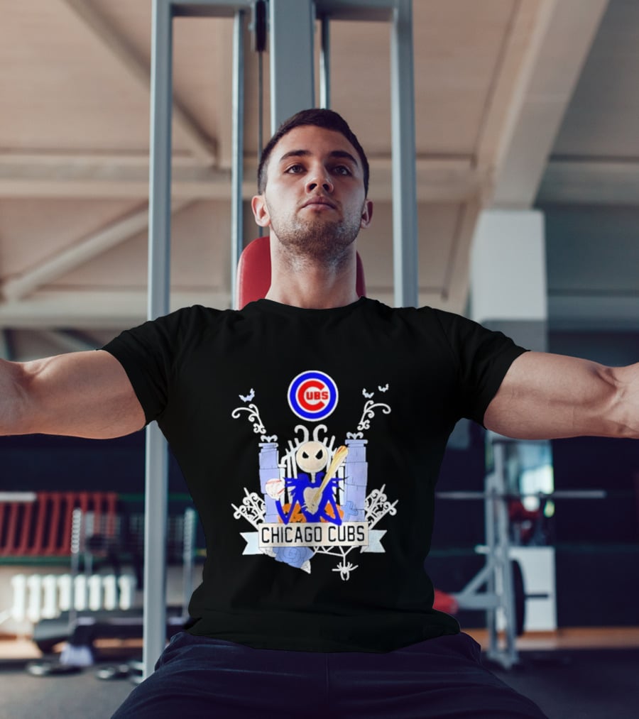 Chicago Cubs Halloween 2026 Jack Skellington Collaboration T-Shirt