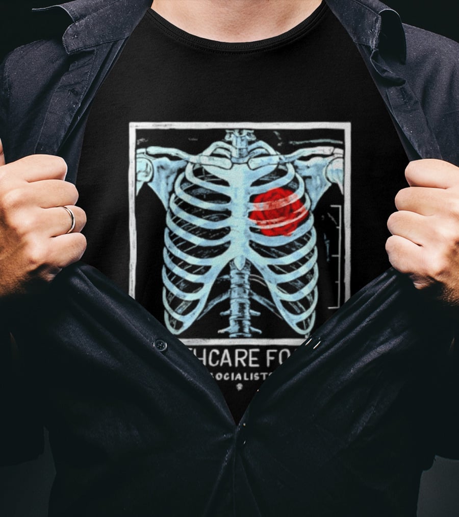 Healthcare For All Democratic Socialists Of America Ribcage T-Shirt