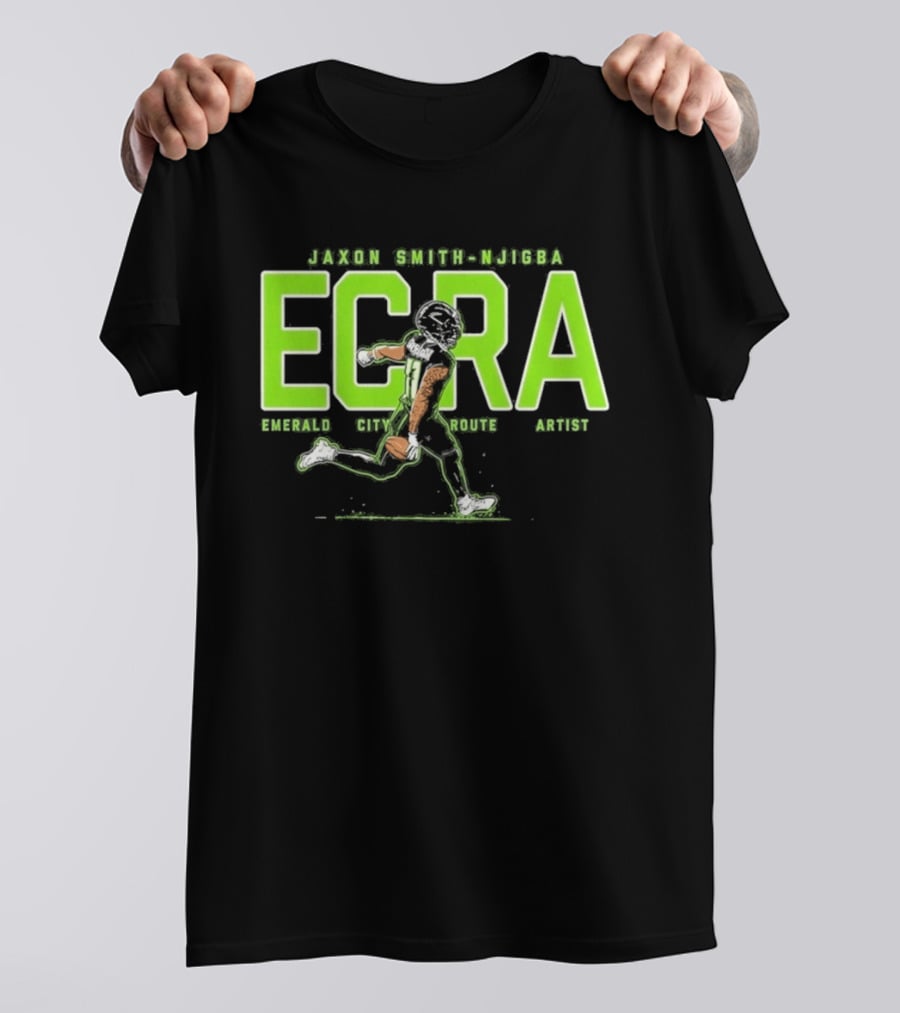 Jaxon Smith Njigba ECRA Emerald City Route Artist T-Shirt