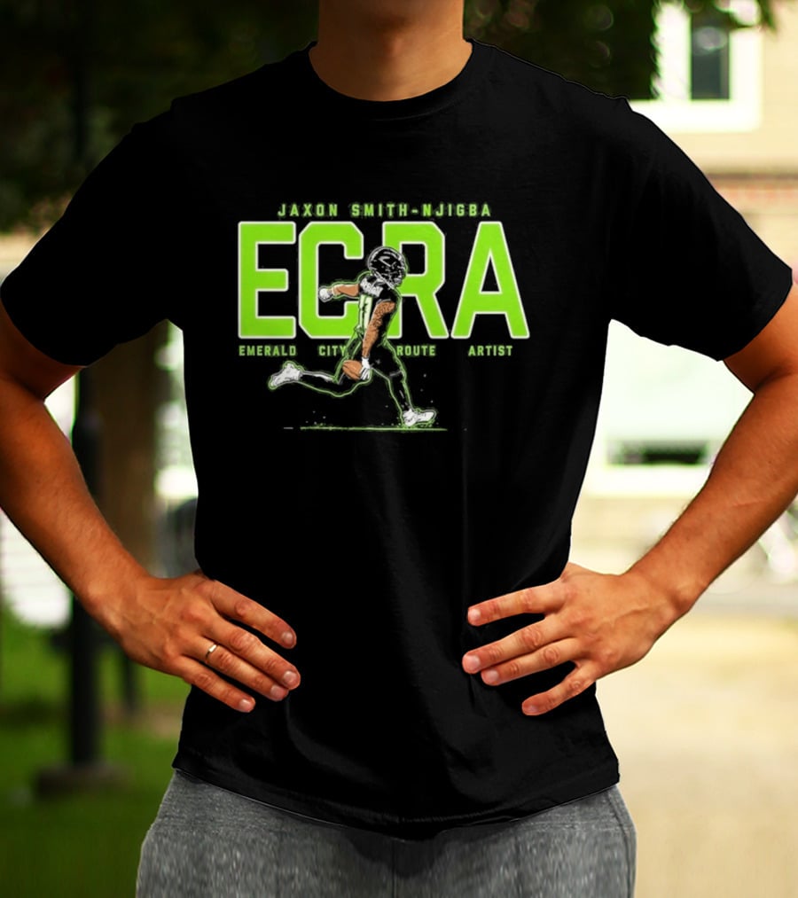 Jaxon Smith Njigba ECRA Emerald City Route Artist T-Shirt