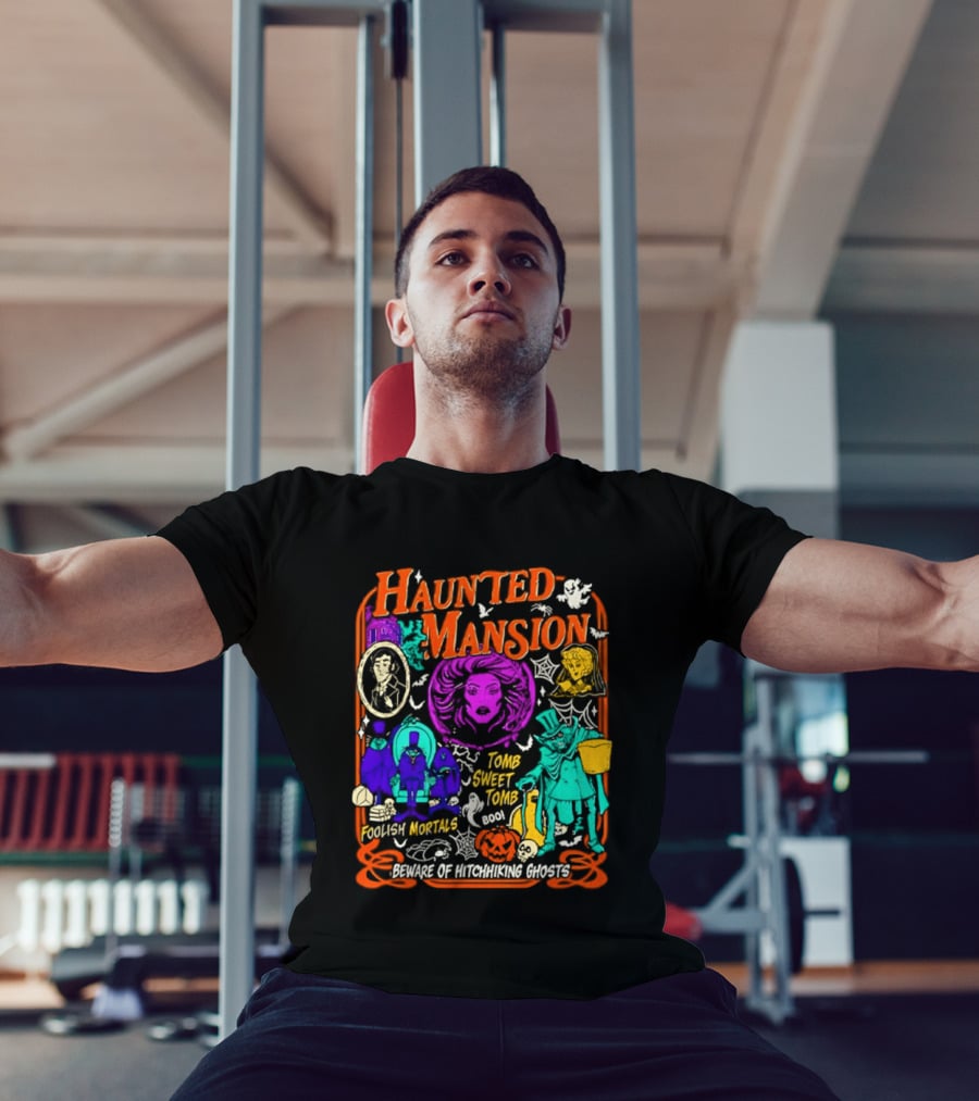 Haunted Mansion Madame Leota Beware Of Hitchhiking Ghosts Foolish Mortals Halloween T-Shirt