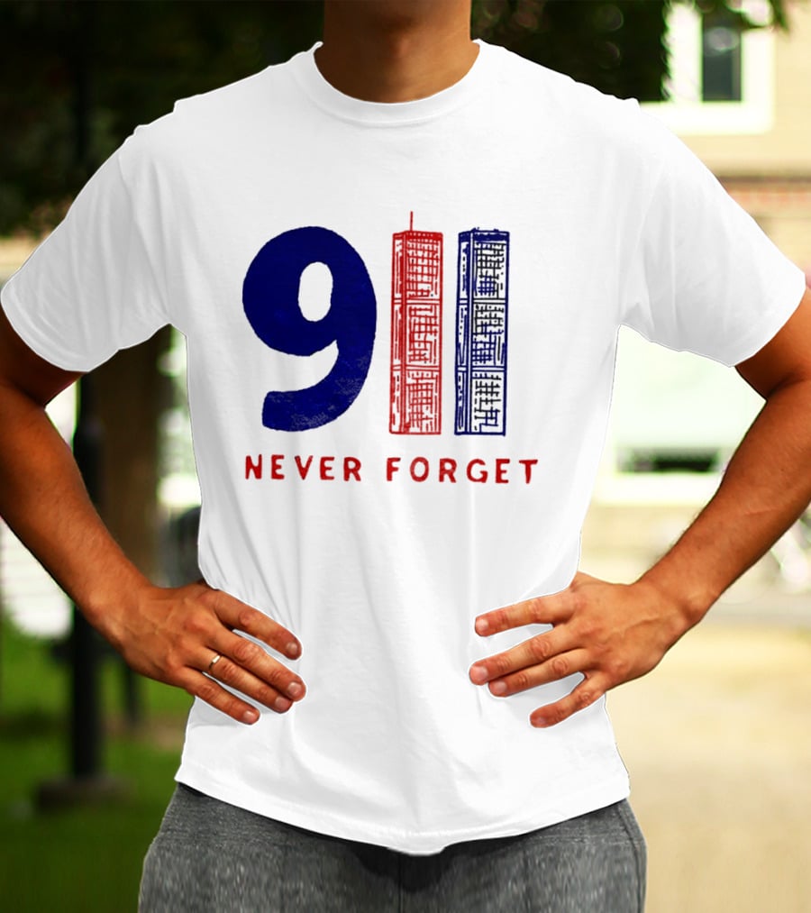 9/11 Never Forget Twin Towers American Patriotism T-Shirt