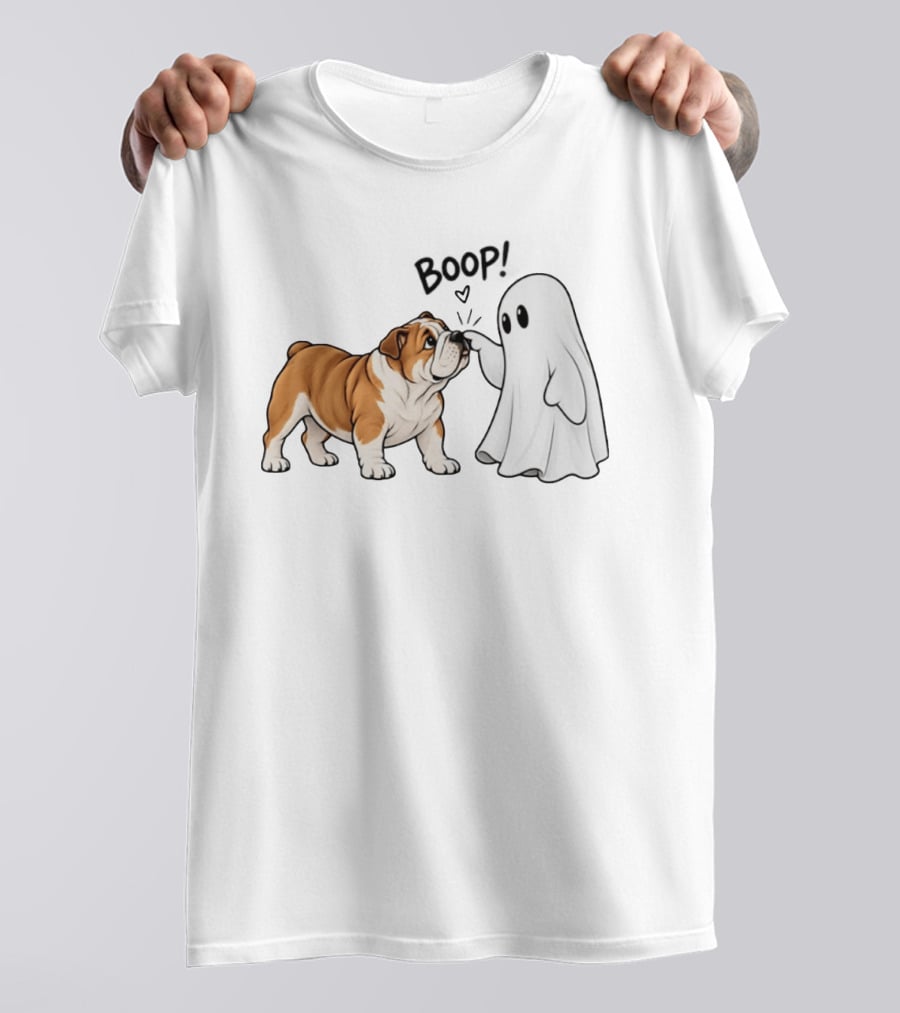 Bulldog Boop Ghost Halloween T-Shirt