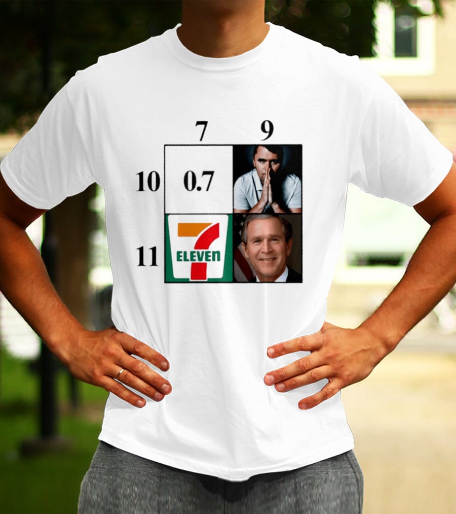 7 Eleven 07 George W. Bush Charlie Kirk Punnett Square 9 10 11 T-Shirt