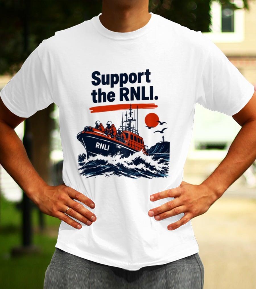 Support The RNLI Lifeboat Rescue At Sea T-Shirt