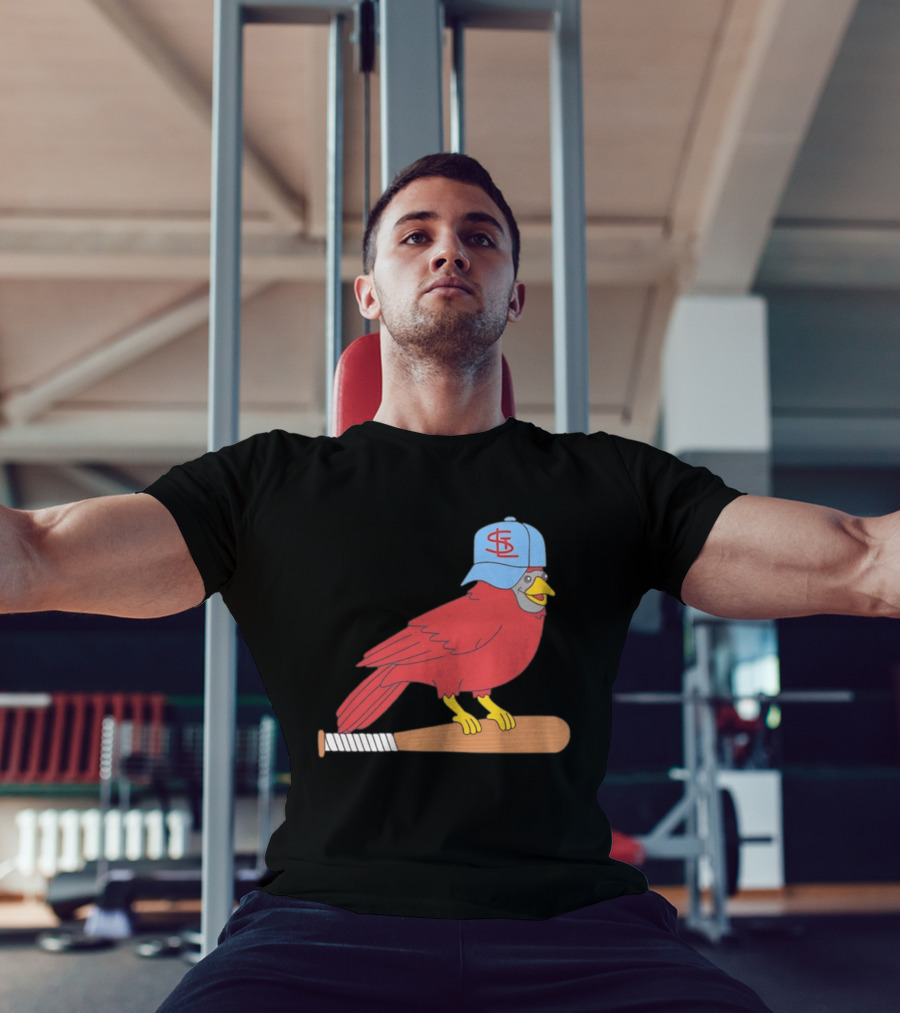 Hancel Rincon St. Louis Cardinals STL Hat Animated Bird Baseball Bat T-Shirt