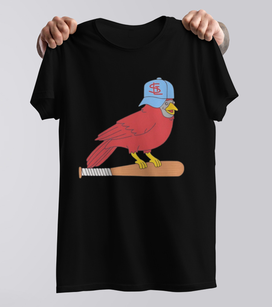 Hancel Rincon St. Louis Cardinals STL Hat Animated Bird Baseball Bat T-Shirt
