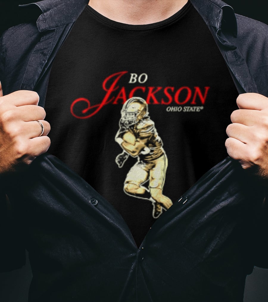 Bo Jackson 25 Ohio State Buckeyes NCAA Player T-Shirt