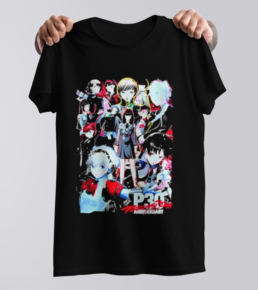 Chillweeb Persona 30th Anniversary Anime Characters P3 25th Anniversary Edition T-Shirt
