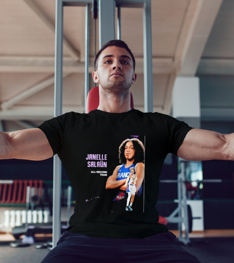 Janelle Salaun France Basketball All Second Team Player T-Shirt