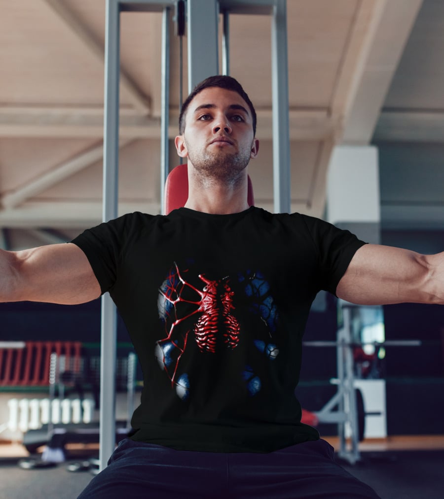 Vzn Shop Spiderman Venom Symbiote Ribcage Webbing T-Shirt
