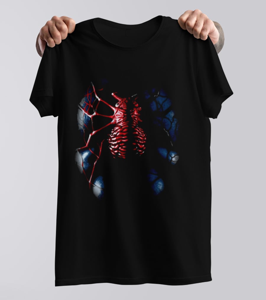 Vzn Shop Spiderman Venom Symbiote Ribcage Webbing T-Shirt