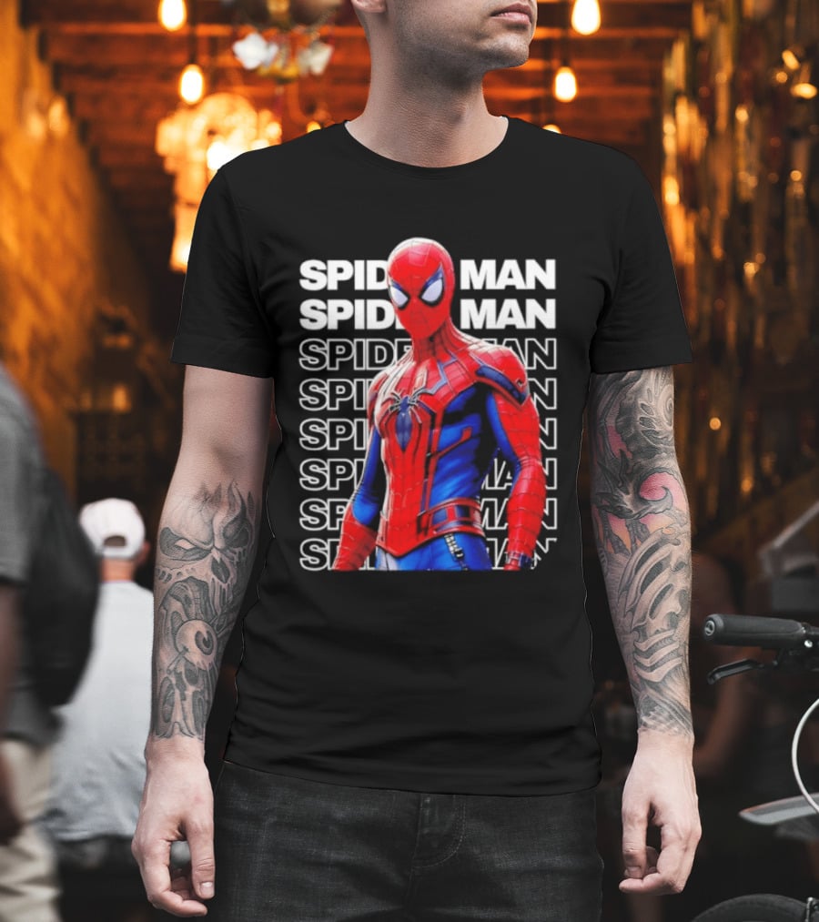 Spider Man Marvel Superhero Peter Parker Iconic Costume Vibrant Heroic T-Shirt