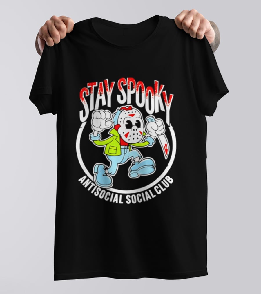 Stay Spooky Antisocial Social Club Jason Voorhees Halloween T-Shirt