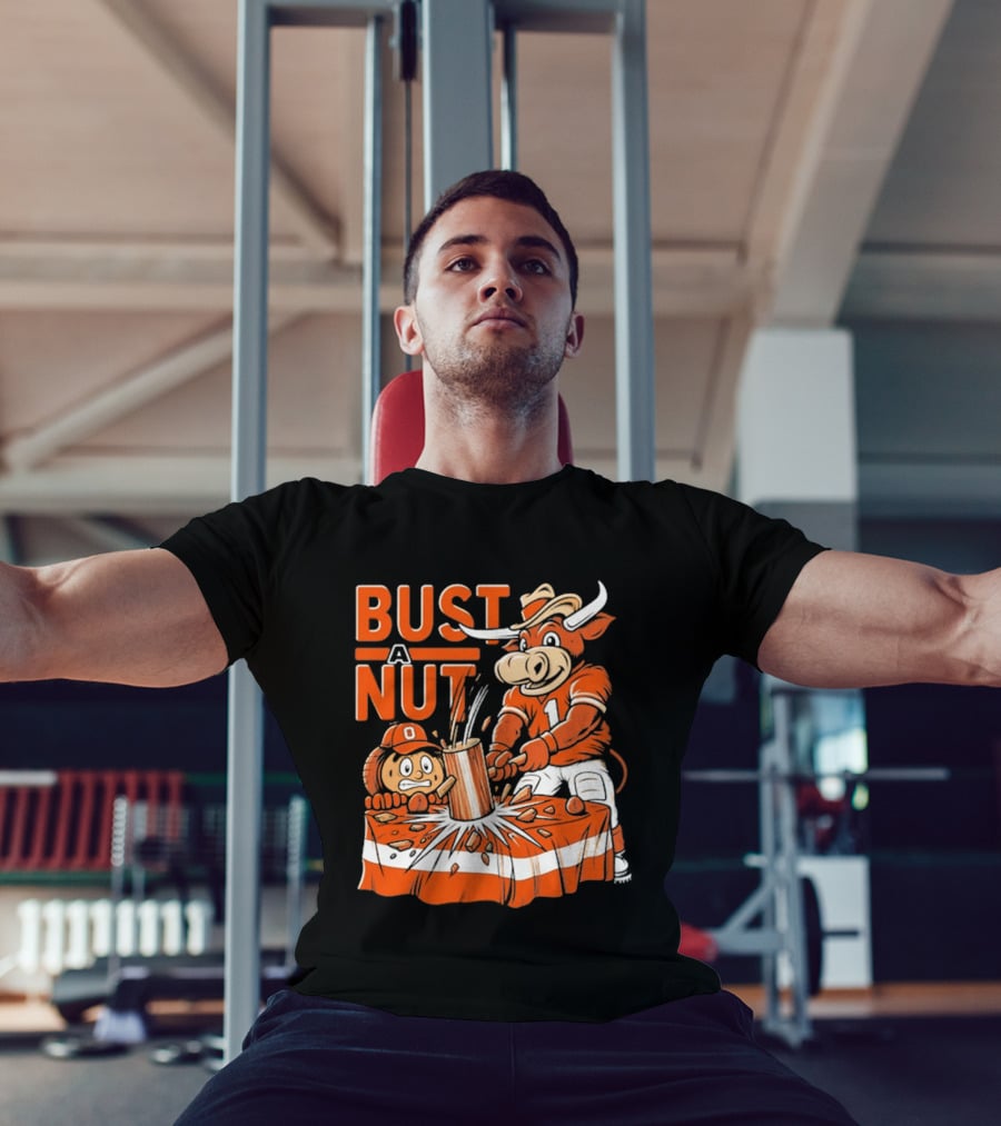 Bust A Nut Texas Football Bevo Beat Competition T-Shirt