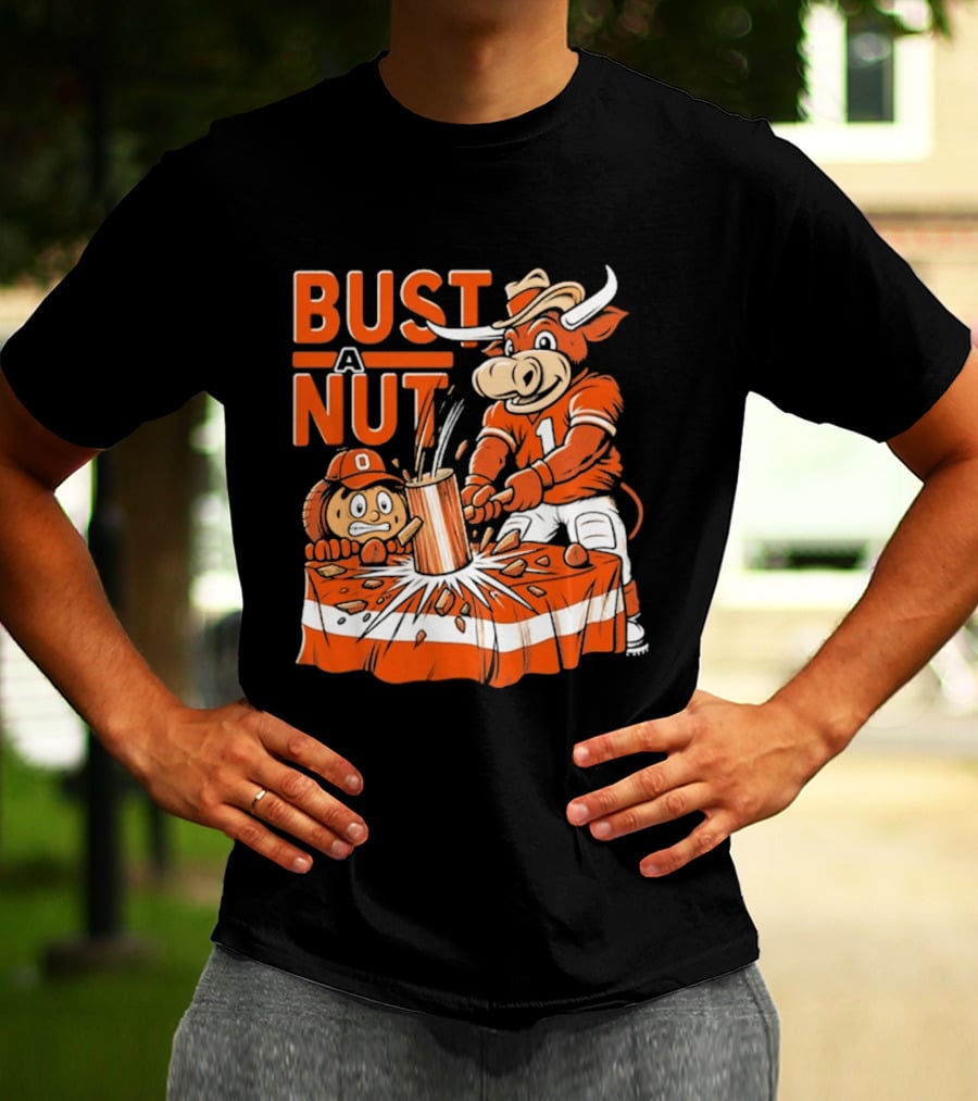 Bust A Nut Texas Football Bevo Beat Competition T-Shirt