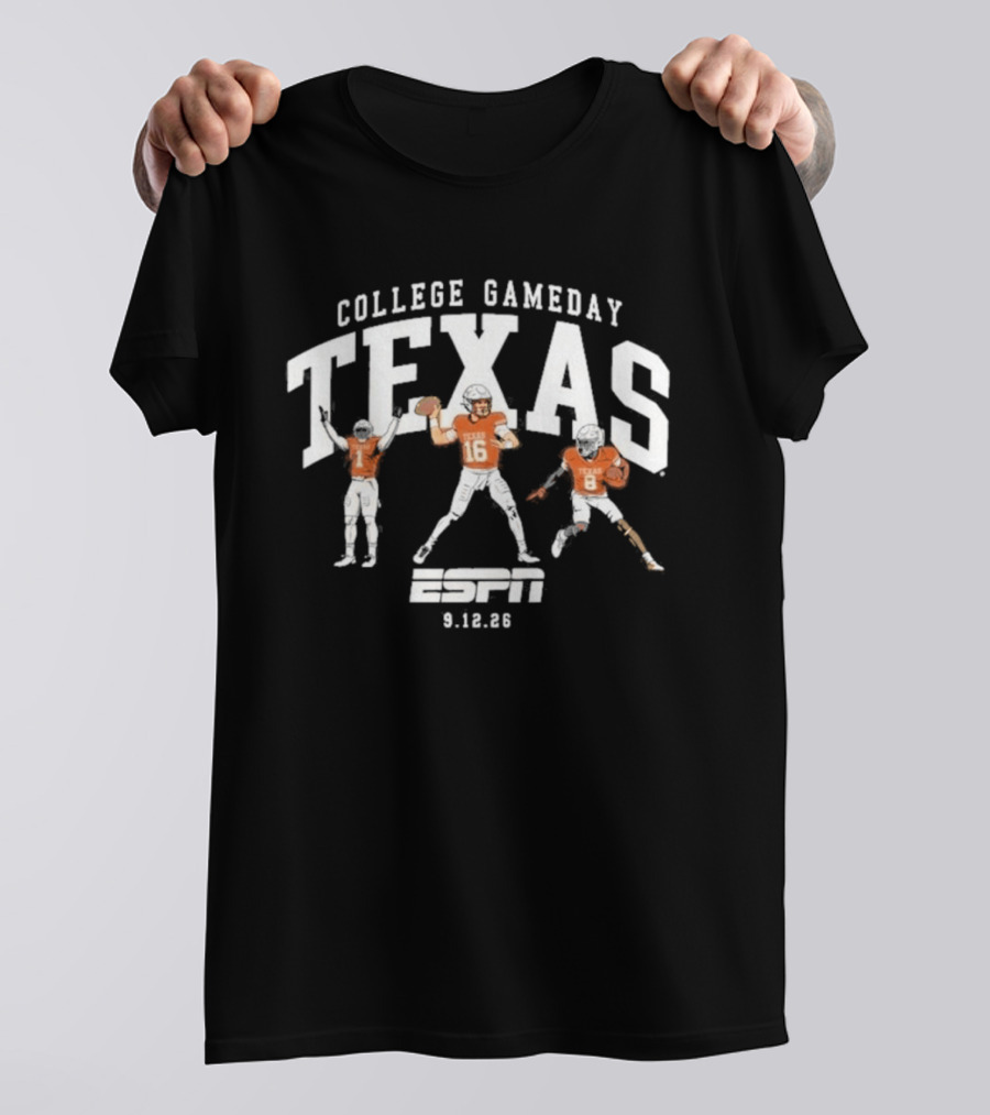 Texas College Gameday September 12 ESPN Football 2026 T-Shirt