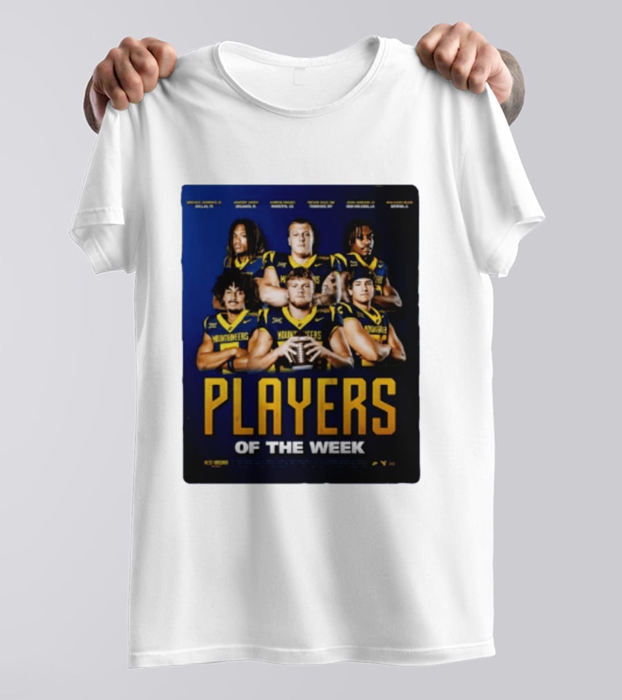 West Virginia Mountaineers Players Of The Week Dallas Fort Manvel Missouri City Huntsville New Orleans Georgia T-Shirt