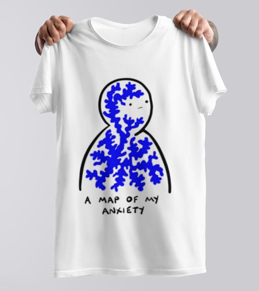 A Map Of My Anxiety Mental Health Awareness T-Shirt