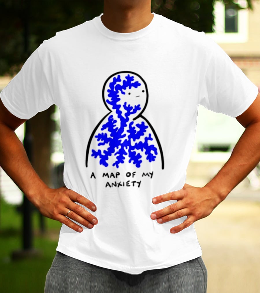A Map Of My Anxiety Mental Health Awareness T-Shirt