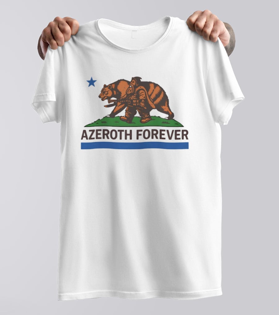Azeroth Forever Smokey Bear Parody Walking Wilderness Hero T-Shirt