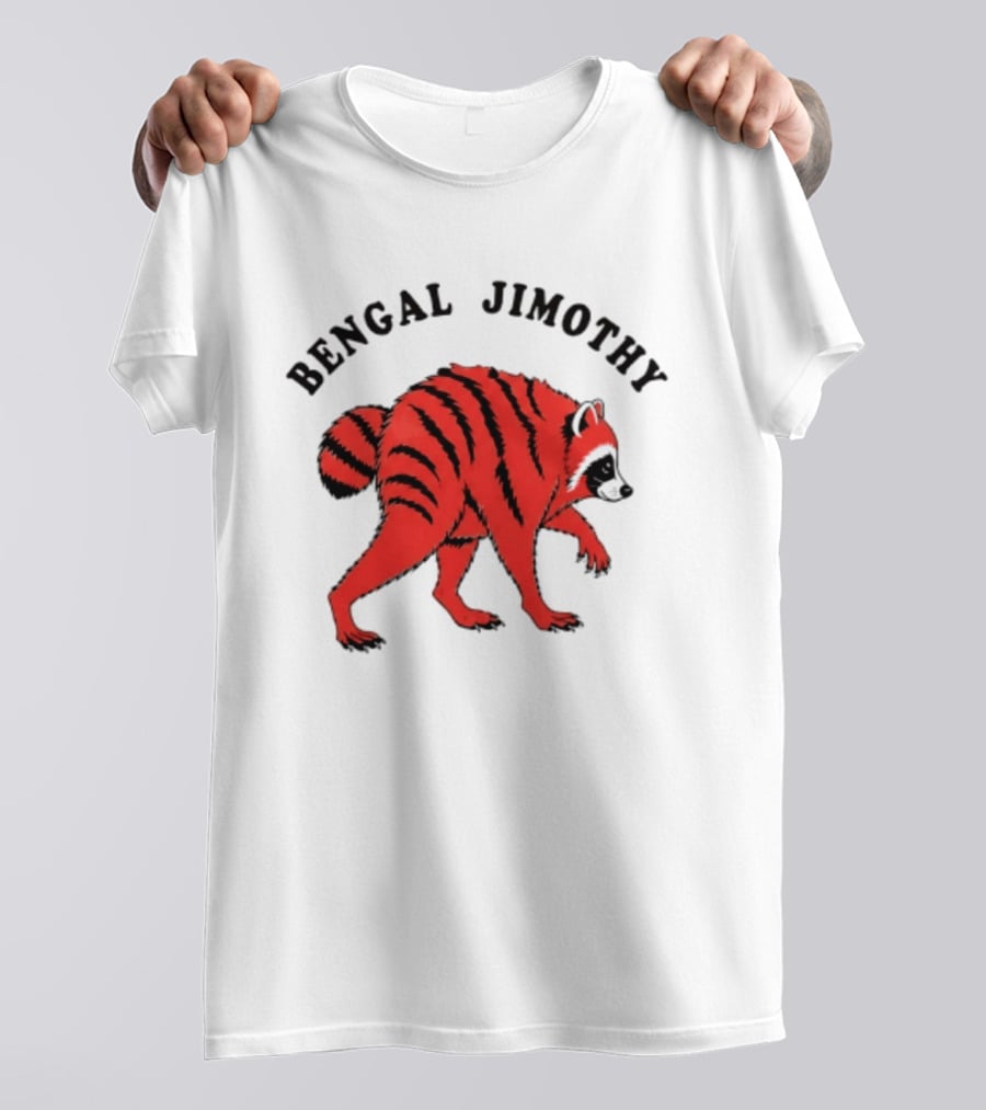 Cincinnati Bengals Bengal Jimothy Cartoon Raccoon T-Shirt